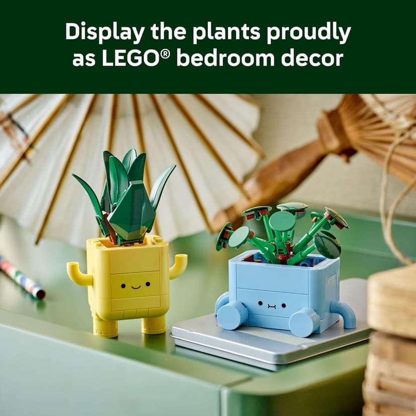 LEGO Botanicals Happy Plants Building Toys - Bedroom or Dorm Room Decor for Girls, Boys, & Adults, Desk or Shelf Display - Birthday Gift Ideas for Kids, Ages 9+ - 10349