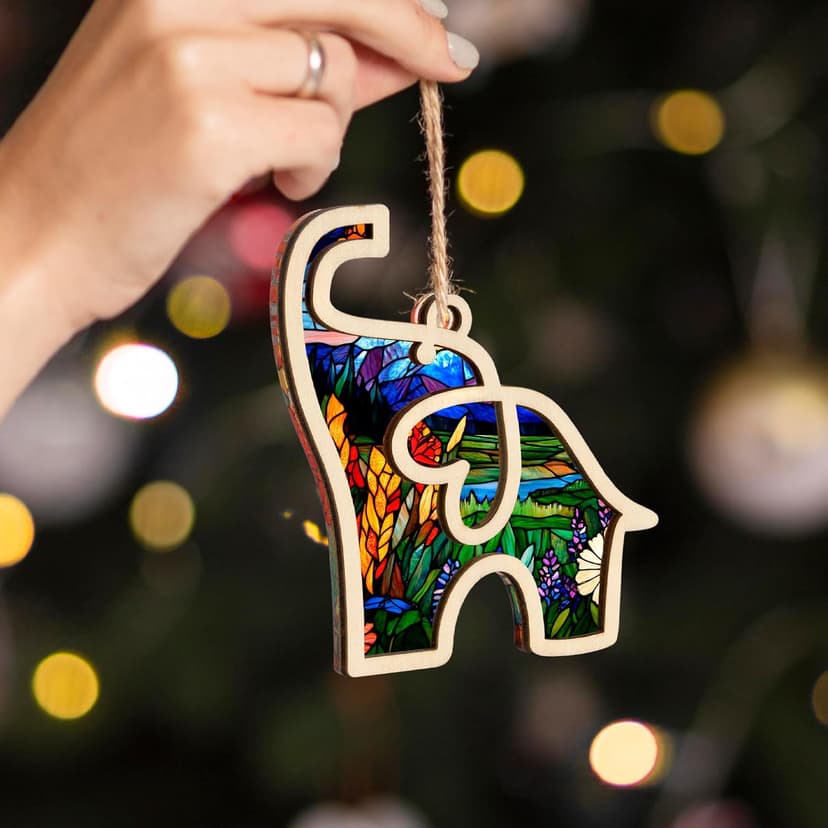 Gifts for Women, Friendship Elephant Ornament with Story Card, Friendship Birthday Gifts for Women, Birthday Presents for Best Friends Sisters Special Bond Decor, Suncatcher