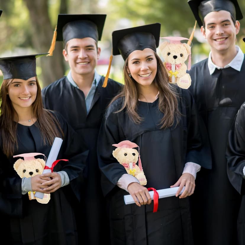 Class of 2025 Graduation Bear - Kindergarten Graduation Gift for Girls,Stuffed Plush Teddy Bear with Cap & Diploma, High School Graduation Gifts for Her, Grad Bear Gift 2025-8 Inch| You DID it (Pink)