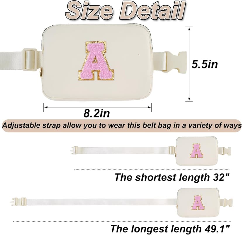 Birthday Gifts for 4 5 6 7 8 9 10 11 12 13 Year Old Girls,Graduation Gifts for Teens Kids Daughter Sister Her,Fanny Pack Crossbody Bag Belt Bag Cute Trendy Stuff | Cream,A