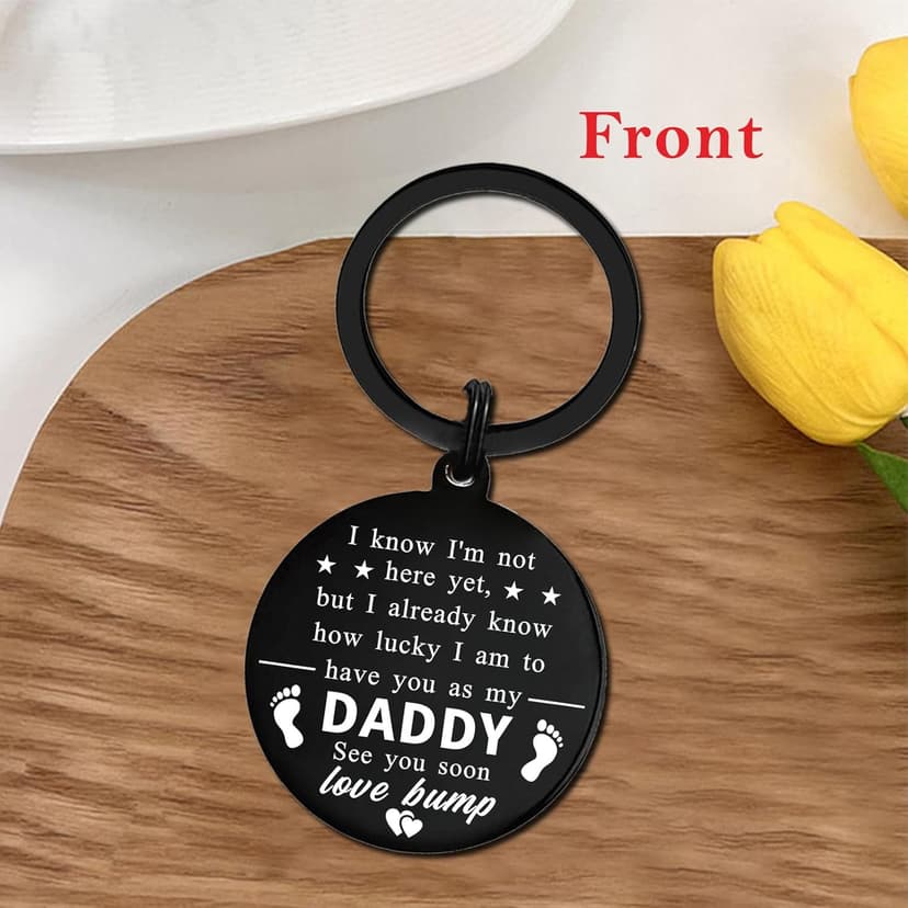 New Dad Gifts, First Time Dad Gifts, Christmas Daddy To Be Gift Keychain, Expecting Daddy Gift, Pregnancy Announcement for Daddy Level Unlocked, Fathers Day