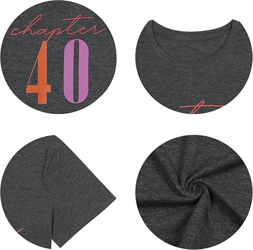 40th Birthday Gift for Women Vintage 1985 Shirt Letter Print Retro Party Tops Casual Short Sleeve Tee