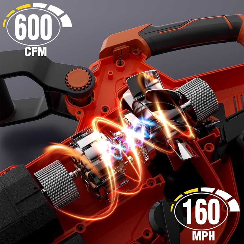 Cordless Leaf Vacuum Blower Mulcher 3 in 1, 2 * 4.0Ah Battery and Charger, Battery Powered Leaf Vacuum with 40L Bag, 160MPH, 600CFM, 4 Speed Modes, Suitable for Lawn Care Yard Cleaning