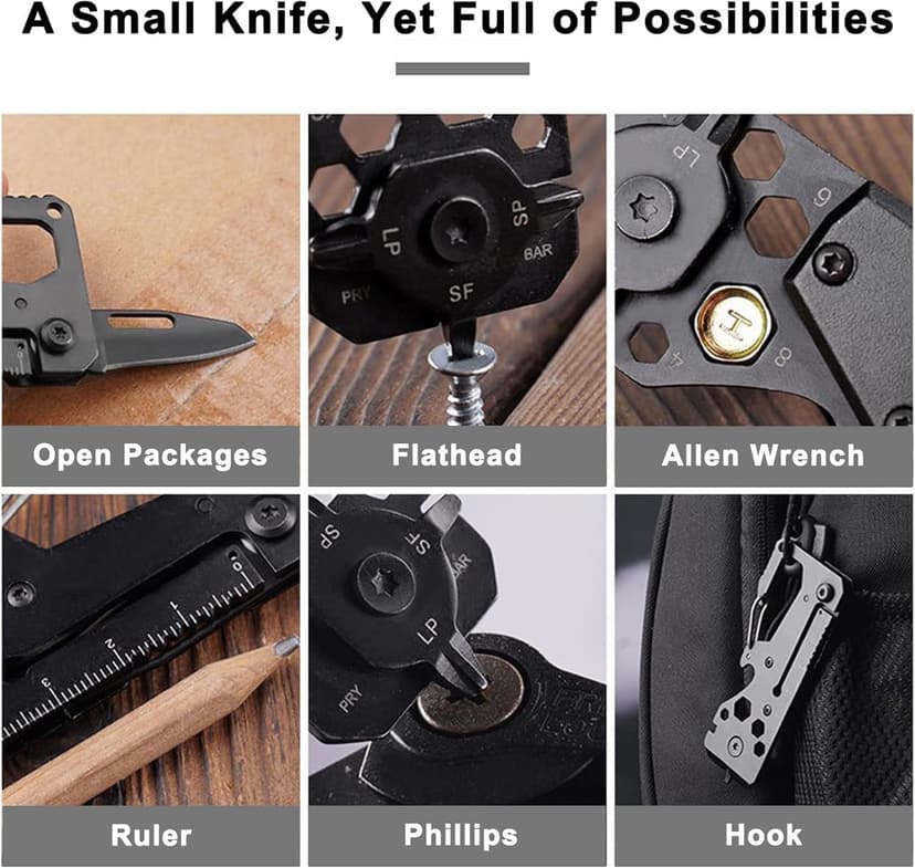 Mens Gifts Multi Pocket Knife - Unique Gift Ideas for Christmas Stocking Stuffers Birthday Valentines Fathers Day Anniversary, Novelty Folding EDC Knife for Xmas Secret Santa Gifts for Him Dad Husband