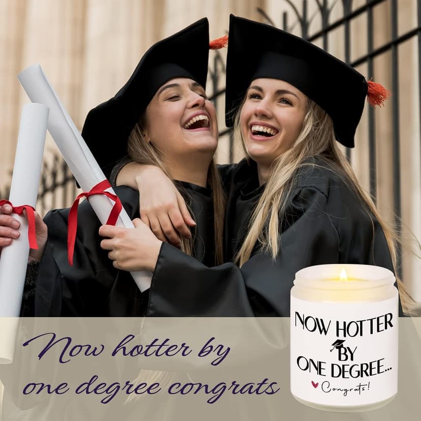 Graduation Gifts for Women, Her- Handmade Lavender Natural Soy Wax Candle (7oz)- 2025 College, Phd, Masters Degree Graduation Gifts for Him