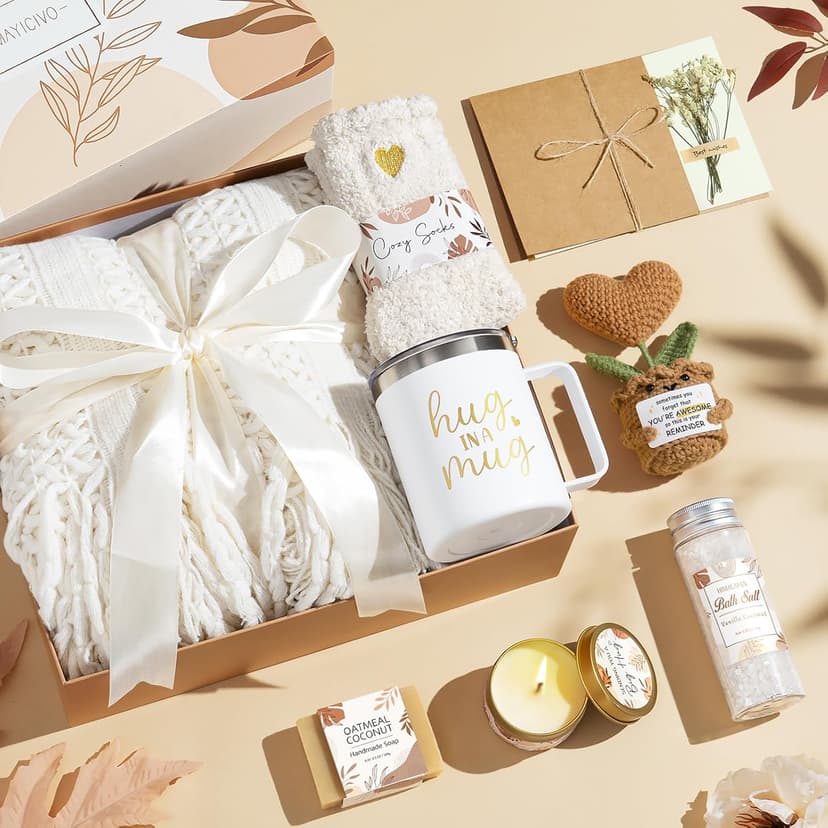 Self Care Gifts Get Well Soon Gift Baskets for Women, Christmas Birthday Gifts for Women Care Package, Unique Sympathy Gift Baskets Spa Thinking of You Gifts Set for Mom Best Friend Sister Wife Her