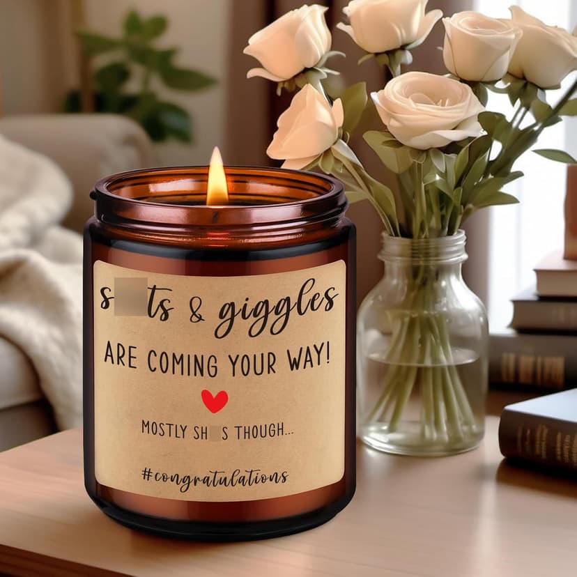 Miracu Funny Baby Shower Candle, New Parents Gifts for Couples, Unique Mom and Dad Gifts for New Parents, Expecting Mom to be - Christmas, Boy Baby Announcement, Congratulations Pregnancy Couple