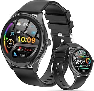 DIVOAZBVO DIVOAZBVO Smart Watches for Women Men, 1.39" HD IPS Touchscreen Smartwatch with 120 Sports Modes, Heart Rate/Sleep Monitor, IP67 Waterproof, Bluetooth Call & Music Control for iPhone/Android (Black)