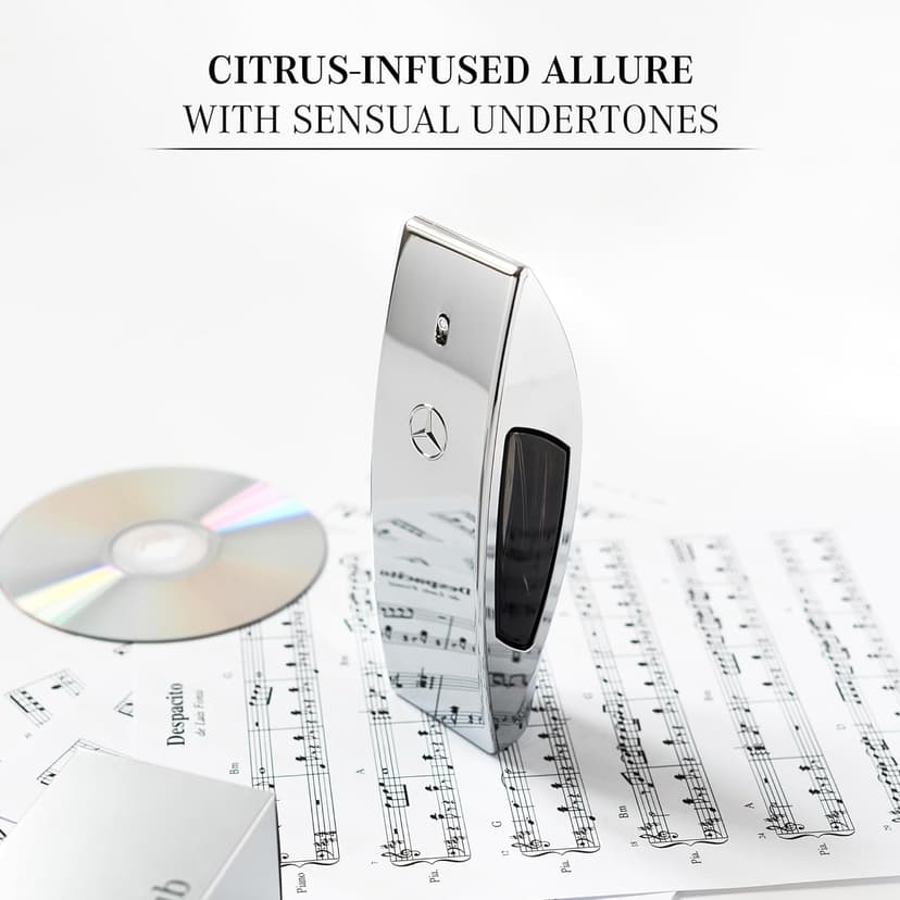 Mercedes-Benz Club Cologne for Men - 3.4 Fl Oz - Eau De Toilette Perfume Spray for Man - Woody & Musky Scent - Luxury Long Lasting Fragrance with Notes Of Grapefruit, Cardamom & Earthy Dry wood