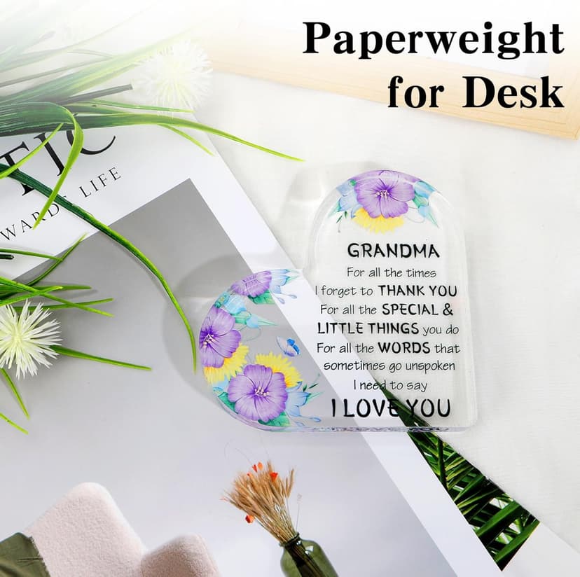 Gifts for Grandma, Grandma Gift Ideas Acrylic Desk Decor, Grandma Birthday Gifts,Cool Presents for Grandma, Thanksgiving Gifts Grandma Christmas Gifts Mothers Day