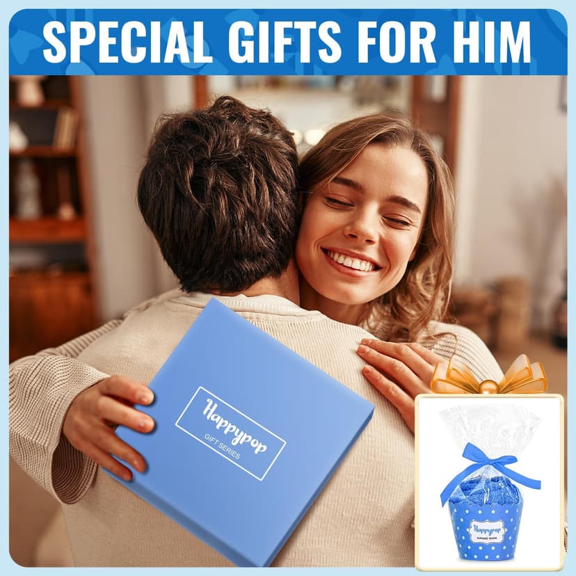 HAPPYPOP Gift Idea For Him - Gifts For New Dad Son Brother Husband Uncle, In Law Gifts, Funny Men Socks Fathers Day