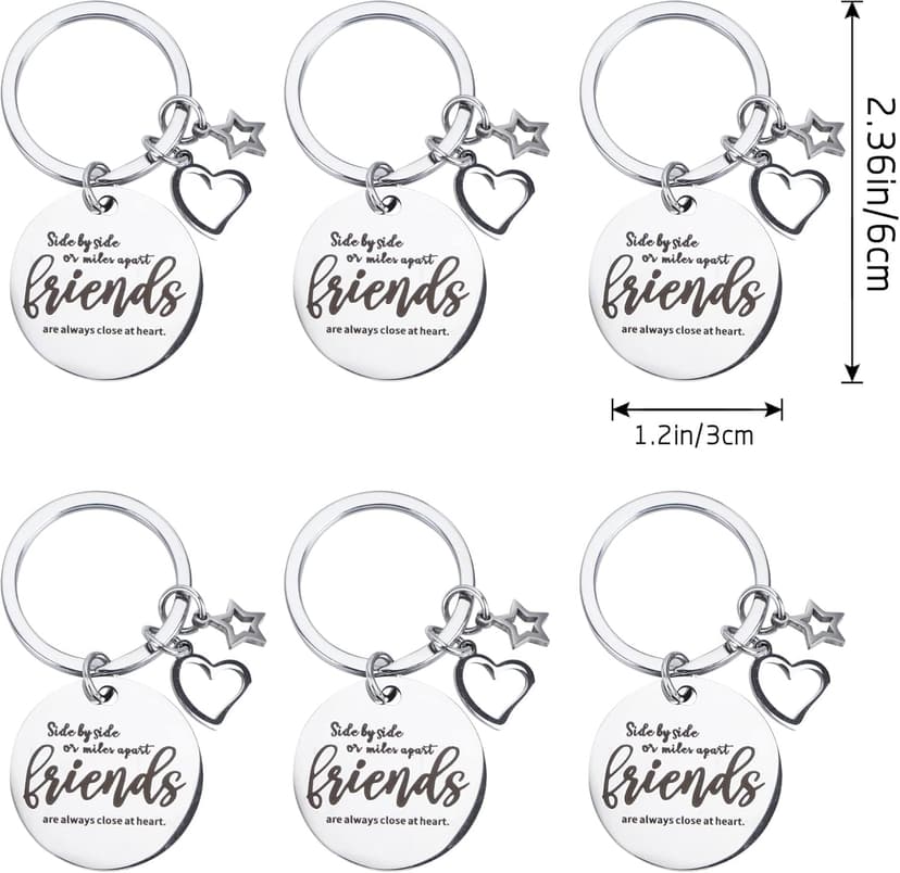 Kolewo4ever 12 Pieces Girl Trip Gifts Favors Bulk Friend Appreciation Gifts Set 4 Friends Wine Tumbler 4 Friends Cosmetic Bag 4 Keychains Appreciation Funny Long Distance Friendship Gift
