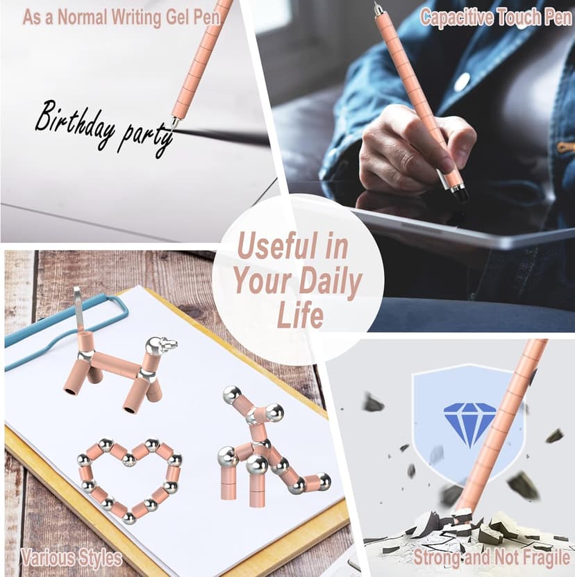 Fidget Gel Pen Teens Girls Gifts Idea - Cool Gadget for 13+ Year Old Girls Birthday Christmas Stocking Stuffer Graduation Back to School Valentine Gift, Fun Decompression Pen for Writing & Fidgeting