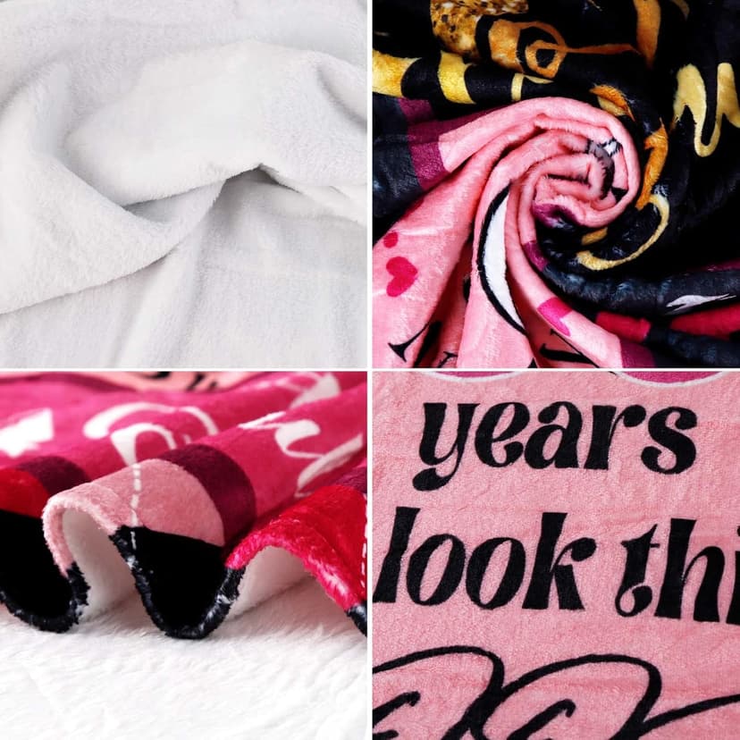 50 Birthday Gifts for Women, 50th Birthday Blanket with Gift Box, 50th Birthday Decorations Gift Ideas for Her, 50 Year Old Gifts for Women Turning 50 and Fabulous