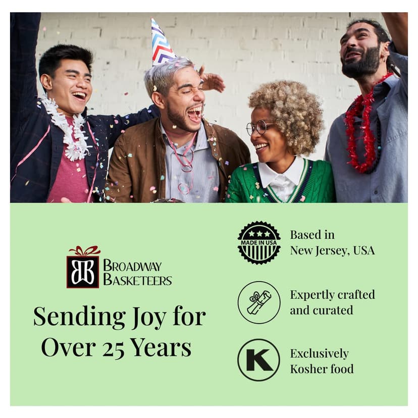 Broadway Basketeers 4 Box Gourmet Food | Tower Snacks | for Women, Men, Families, College – Delivery for Holidays, Appreciation, Thank You, Christmas, Corporate, Get Well Soon Care Package