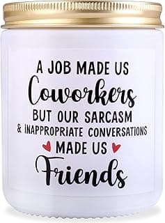 Soy Wax Lavender Candles - Retirement & Going Away Gifts for Women & Men, Funny & Farewell Gifts for Coworkers, Birthday Candles Included