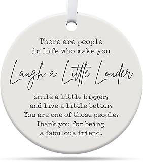 Friendship Gifts for Women, Best Friend, Funny, Work Besties, Sister, Friend Ornaments for Women, Ceramic Christmas Ornaments