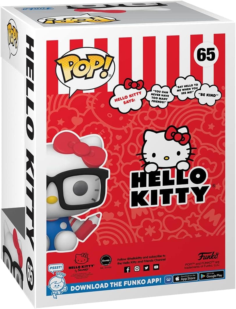 Funko POP! Sanrio: Hello Kitty - Hello Kitty Nerd - Collectable Vinyl Figure - Gift Idea - Official Merchandise - for Kids & Adults - Anime Fans - Model Figure for Collectors and Display