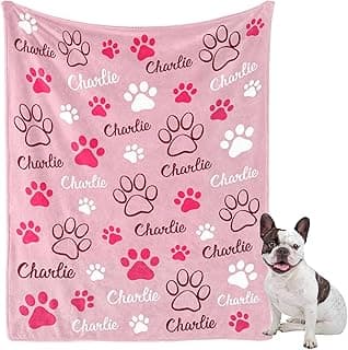 Personalized Dog Blanket, Customized Pet Blankets with Name Picture, Throw Blanket for Small Medium Large Dog Puppy Cat