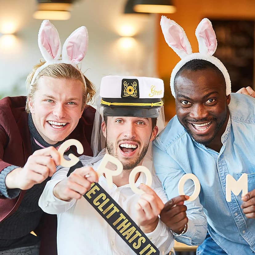 Groom Captain Hat with Groom Sash Bachelor Party Favors Supplies Decorations, Ideas, Gifts Nautical Bachelor Hat