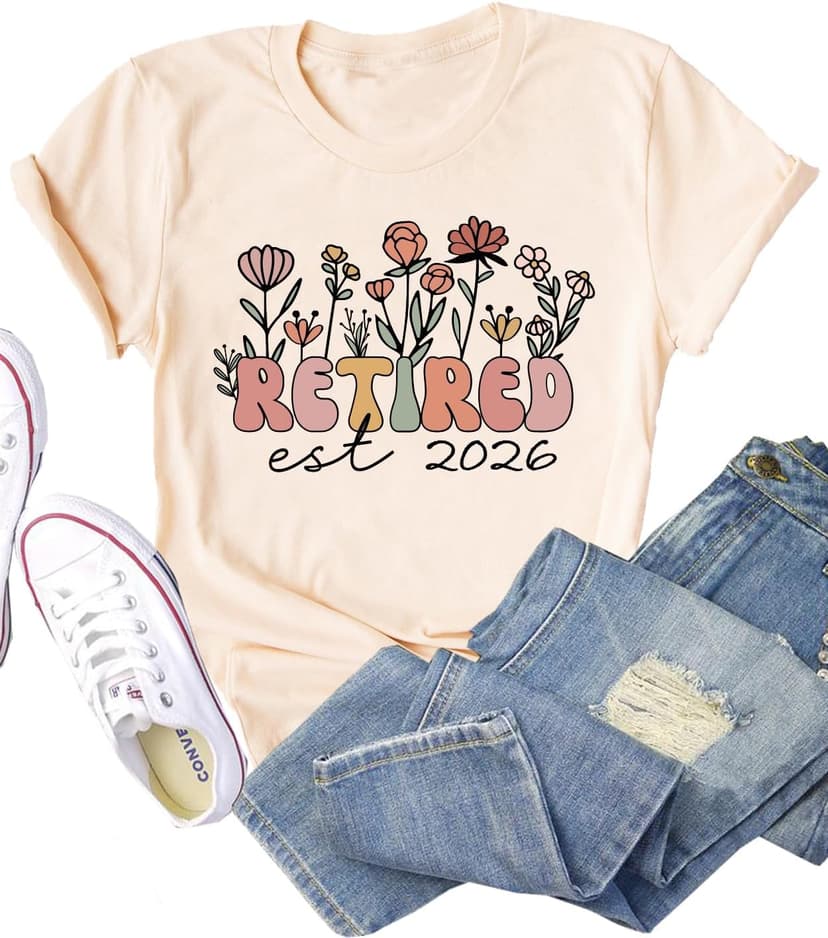 2026 Retirement Shirts Gift for Women Retired Gifts for Wife, Mom, Coworker, Boss Ideas Tops Tees