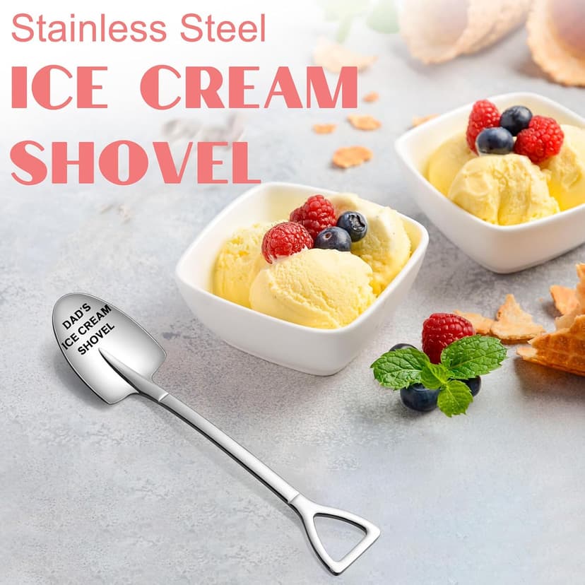 Fathers Day Gifts for Dad - Dads Ice Cream Shovel Spoon - Unique Personalized Funny Gifts for Dad Father in Law Father's Day Birthday Christmas Stocking Stuffers Small Presents from Daughter Son