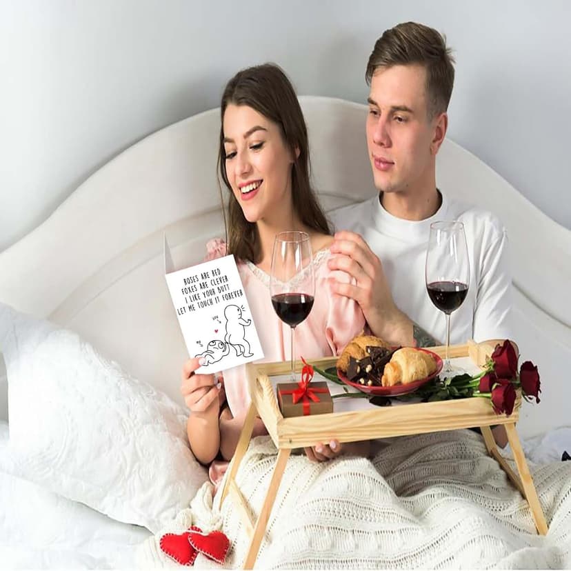 Huameigf Romantic Valentines Day Card for Wife Husband, Naughty Valentine's Day Gifts Ideas for BF GF, Cute Anniversary Birthday Card for Women Men, Rude Touch Your Butt Card