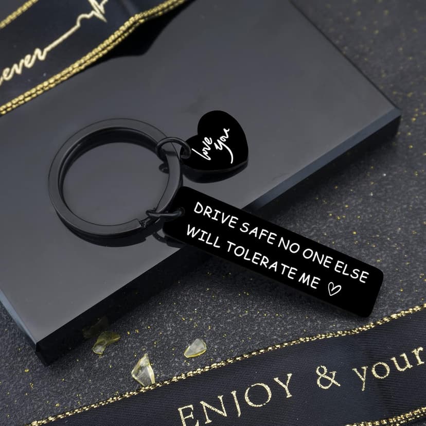Mens Fathers Day Dad Gifts for Him Naughty Birthday Bf Gifts Anniversary Keychain for Men Sweetest Day for Him Husband Boy Friend Drive Safe Couples from Girlfriend Wife Gift Her Fiance Christmas