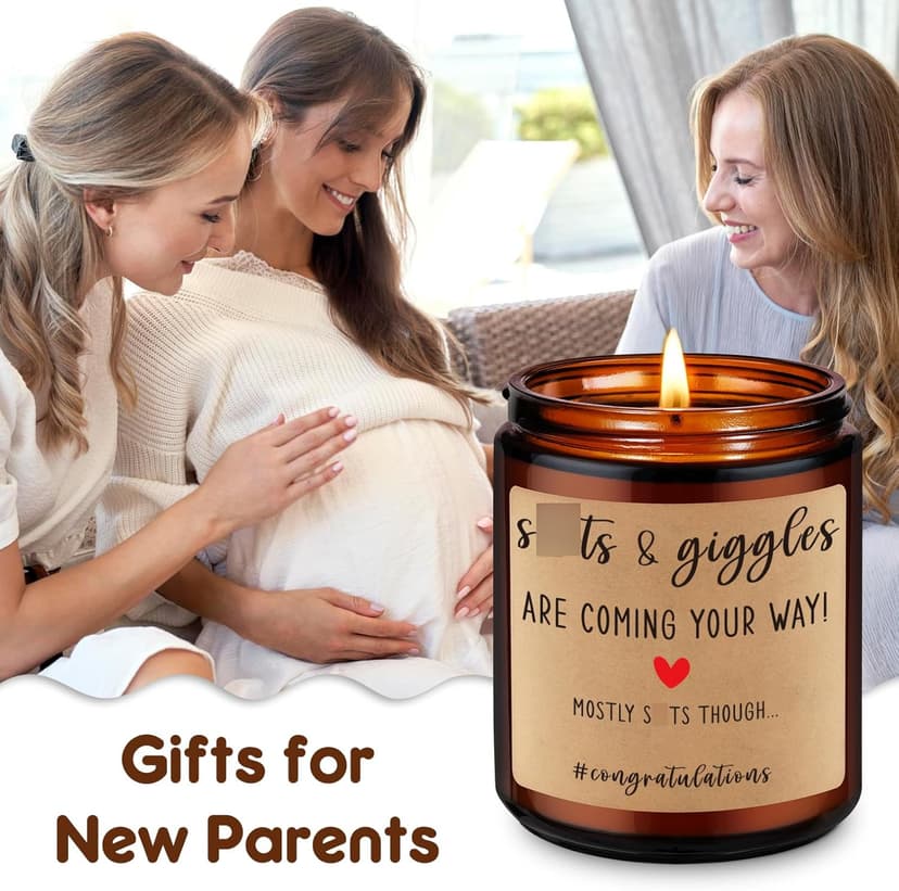 Miracu Funny Baby Shower Candle, New Parents Gifts for Couples, Unique Mom and Dad Gifts for New Parents, Expecting Mom to be - Christmas, Boy Baby Announcement, Congratulations Pregnancy Couple