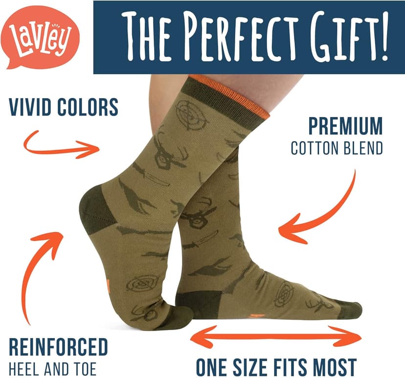 Lavley Funny Fishing and Hunting Socks for Men
