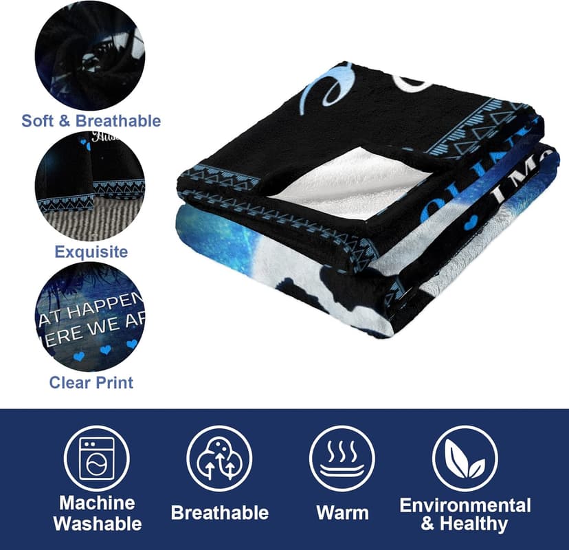 Quilazy Gifts for Wife, Wedding Anniversary Birthday Gifts for Women, Romantic I Love You Present for Her, Christmas Mothers/Valentines Day Gift for Wives from Husband, to My Wife's Blanket 60"X 50"