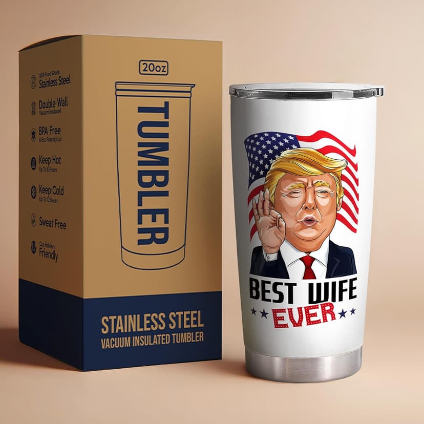 Gifts for Wife from Husband - Wedding Anniversary for Women, Birthday, Christmas, Valentines Day, Mothers Day Gifts for Her - Wife Gift Ideas - 20 Oz Stainless Steel White Tumbler