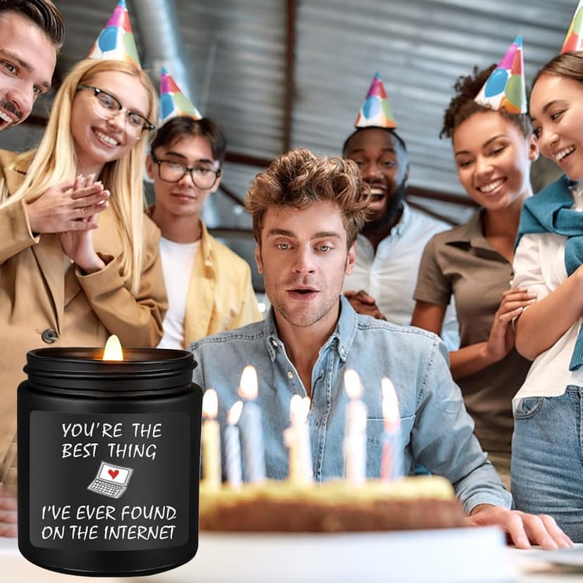 UDIKEFO Funny Gifts for Men, Gifts for Him, Christmas Gifts for Boyfriend Men, Anniversary Romantic Gifts for Him Boyfriend Husband,Candles Gifts for Men, Long Burning & Highly Scented