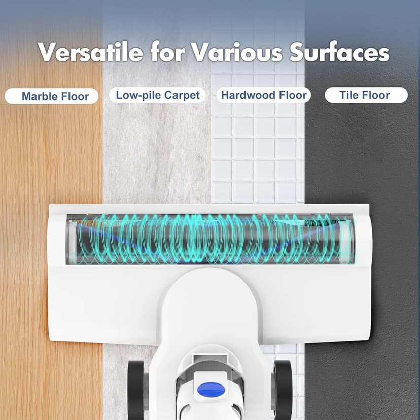 Cordless Vacuum Cleaner for Home, 23KPa Powerful Suction, Anti-Wrap Brush Roll & 5 LED Lights for Dark Corners, 35-Min Runtime, 2.6lb Lightweight Stick Vacuum for Hardwood