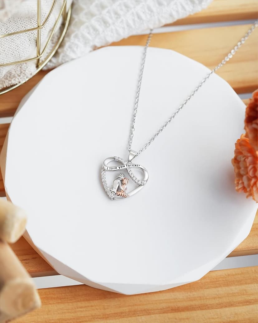 Infinity Heart Necklace Christmas Jewelry Gifts for Grandma Granddaughter Birthday Jewelry Gifts