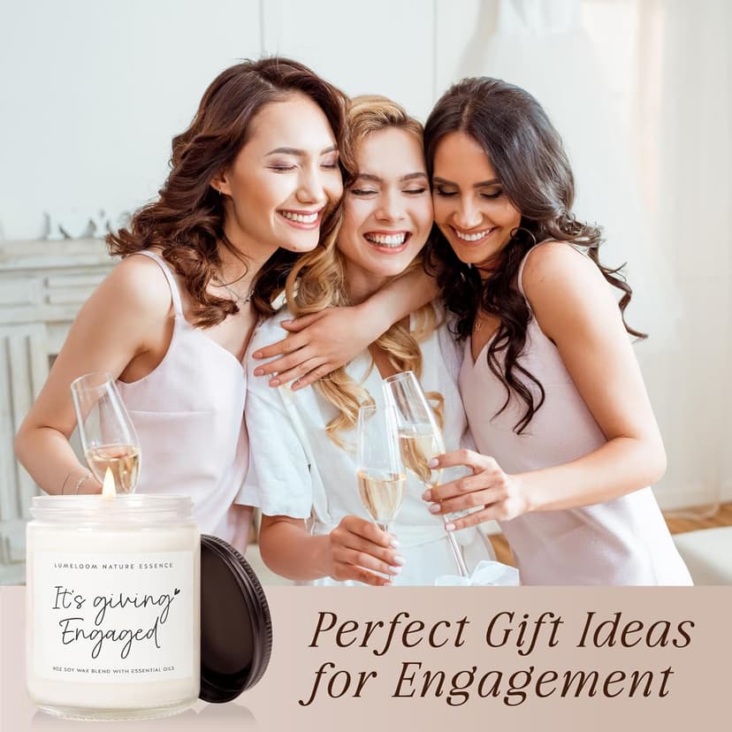 Engagement Gifts for Couples, Engagement Candle - 9oz Lavender Scented Soy Wax Candle, Engaged Gifts for Women, Bride to be, Fiance