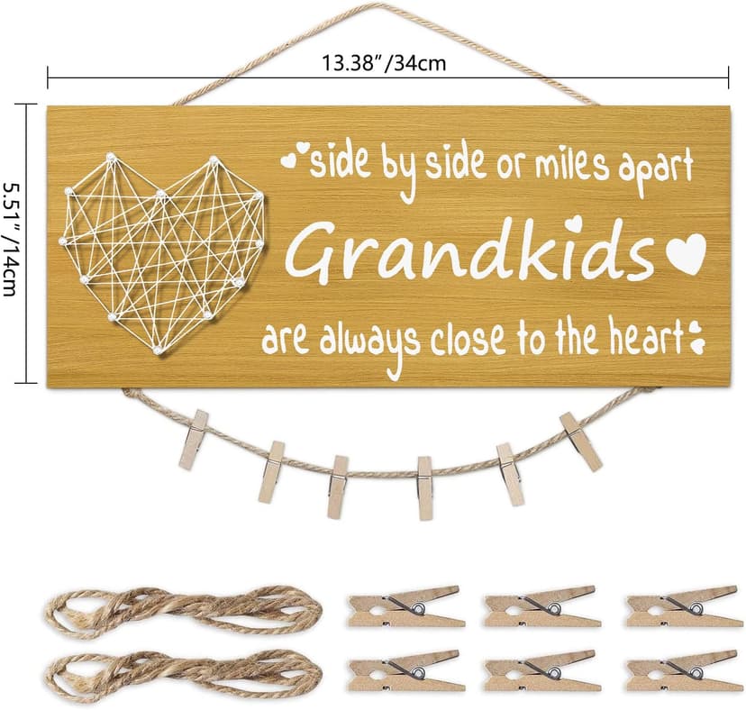 Christmas Gifts for Grandma Grandpa from Granddaughter Grandson - Grandkids Picture Frame for Grandmother Grandfather Grandparent for Mothers Day Fathers Day Grandparents Day Birthday Thanksgiving