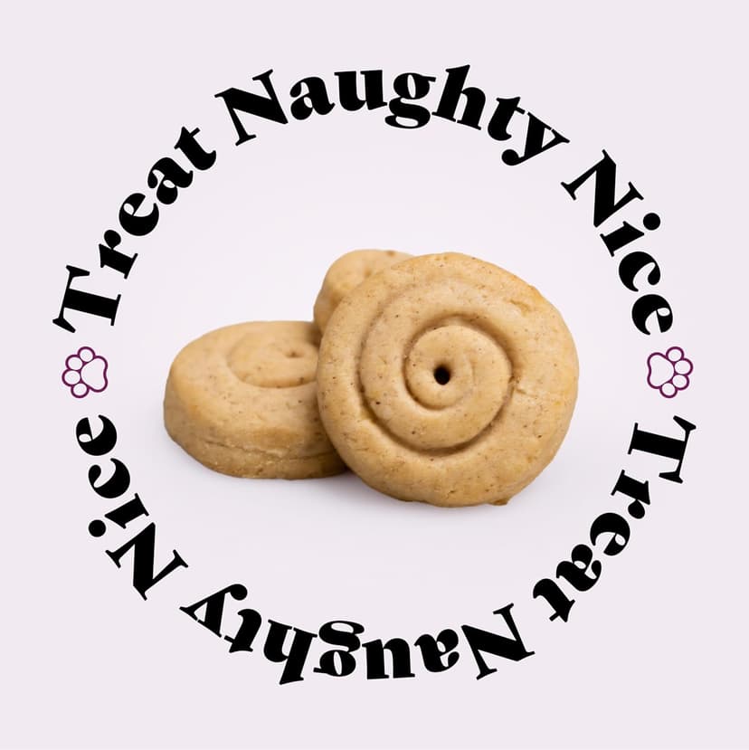 Three Dog Bakery CinnaMutt Roll Crunch, 5 oz Festive Dog Bones, Holiday & Christmas Dog Training Treats, Puppy Training Rewards