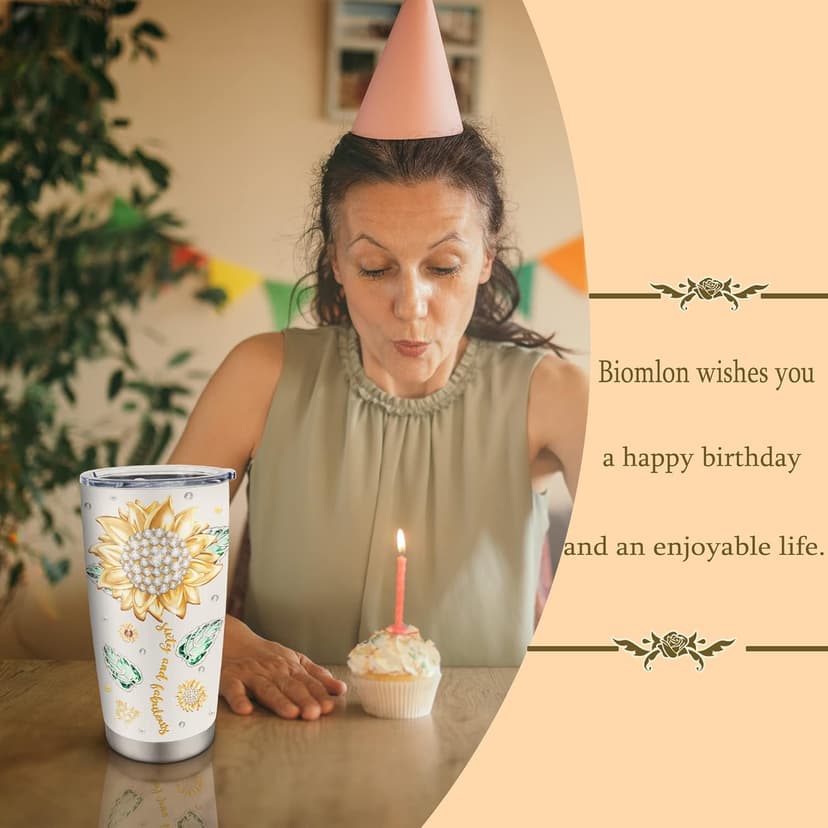 60th Birthday Gifts for Women Tumbler 20oz, Happy 60th Birthday Decorations, 60 Year Old Gifts for Women/Her/Mom/Grandma