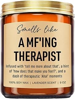 Funny Scented Candle, Therapist Gifts, Occupational Therapy Gifts, Psychology, Therapy Office Decor, Christmas, Graduation, Mental Health Therapist Presents for Women, Men, Psychologist