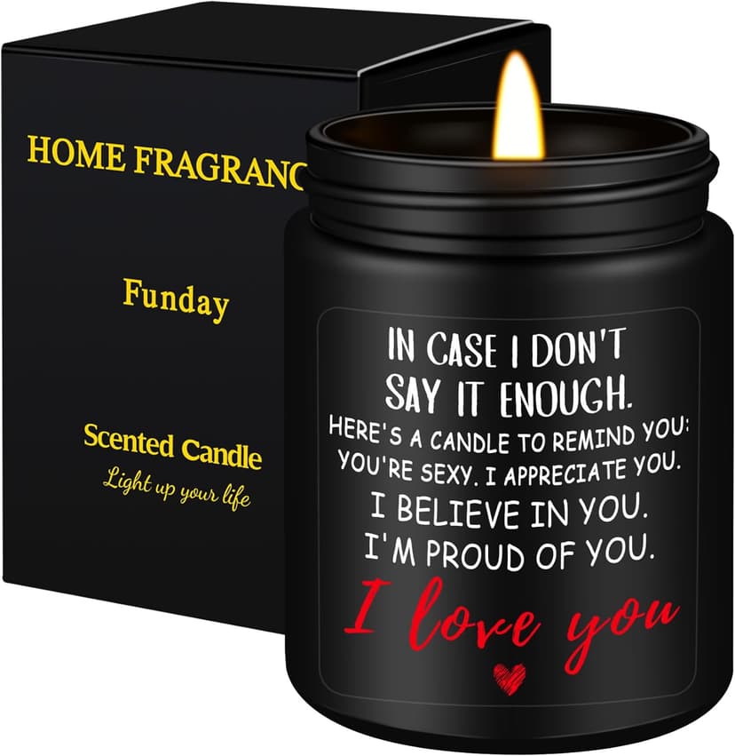 Homsolver Anniversary Wedding Birthday Gifts for Him Boyfriend Husband, Unique Romantic Gift for Him Lavender Candle, Funny Romantic Anniversary Birthday Gifts for Him,Boyfriend, Husband