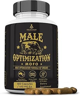Ancestral Supplements Ancestral Supplements Mofo, Supplements for Men, Support for Energy Levels and Overall Men's Health and Wellness, Non-GMO Grass Fed Beef Organ Supplement with Liver, No Fillers, 180 Capsules