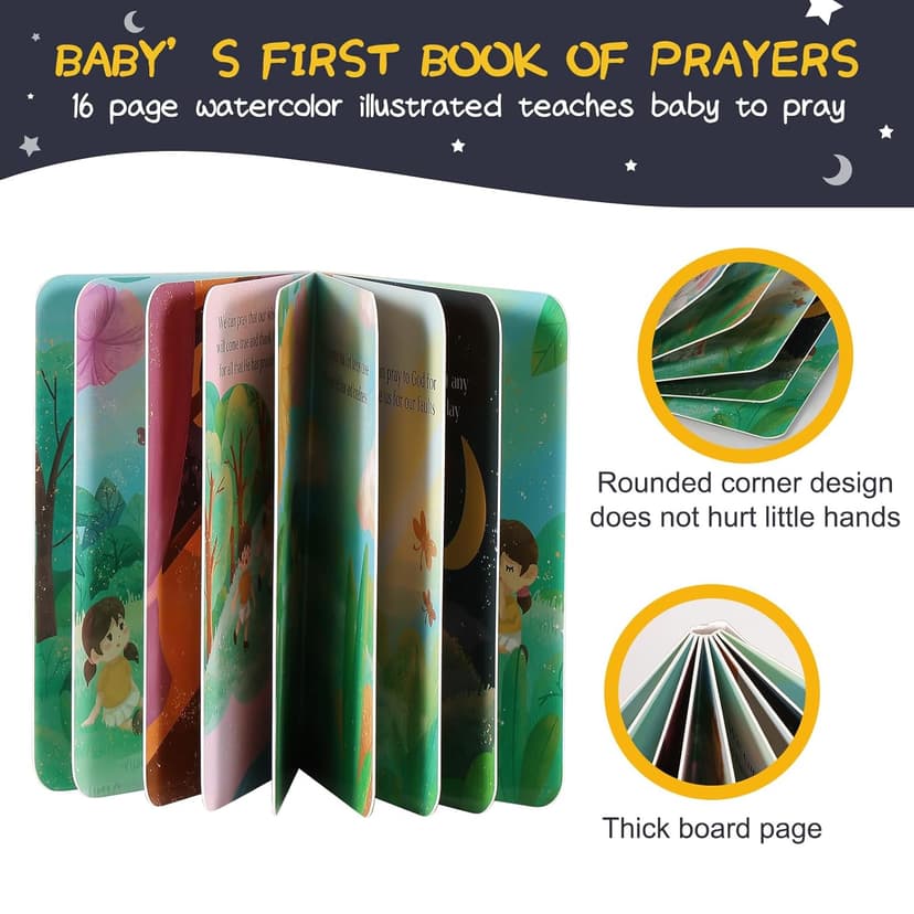 Baptism Gifts for Girls, Baby Dedication Gift, Christening Gifts for Baby Girls, Baptism Gifts Set Include 7'' Plush Bunny and Let's Pray Book in Keepsake Box.