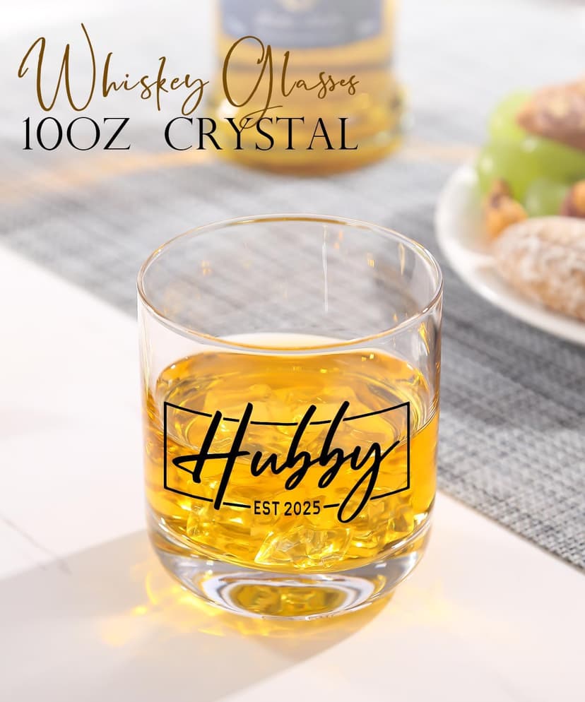 Christmas Gifts for Couples 2025,Wedding Gift, Wifey and Hubby Glasses Set,Bridal Shower Gifts for Bride and Groom, Newly-Married Anniversary for Him and Her，Mr and Mrs Gift，His and Hers Glass