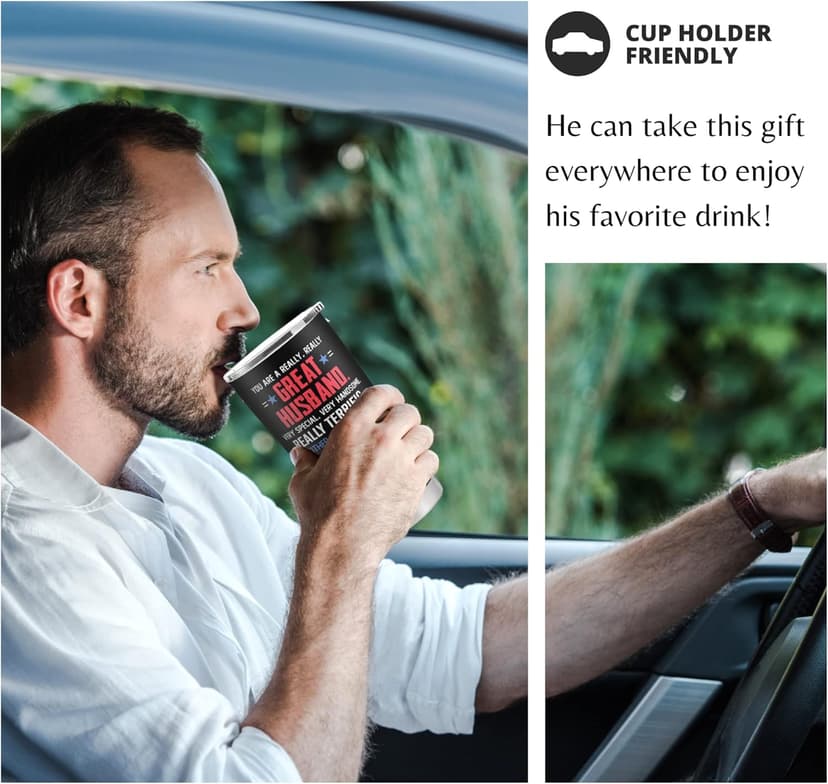 Gifts for Husband from Wife - Fathers Day Gift for Husband - Wedding Anniversary, Birthday, Christmas Gifts for Him - Romantic Love Gift Ideas for Him from Wife - 20 Oz 2-sided Tumbler