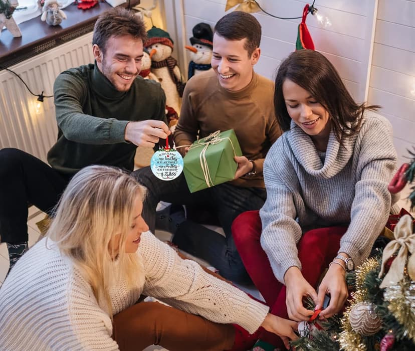 WaaHome Our Friendship is Endless Christmas Ornaments Friend Gifts for Women, Best Friend Ornaments for Christmas Tree Decorations Friendship Gifts for Friends Female Women