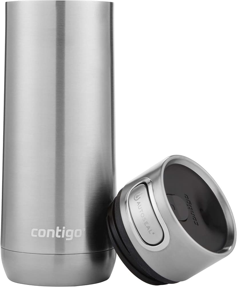 Contigo Luxe Vacuum-Insulated Stainless Steel Thermal Travel Mug 16 Ounces Stainless Steel