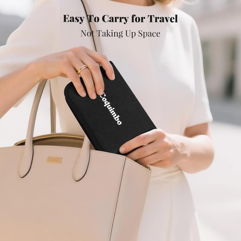 Coquimbo Sewing Kit Christmas Gifts for Grandma, Mom, Traveler, Adults, Beginner, Emergency, DIY Sewing Supplies Organizer Filled with Scissors, Thread, Sewing Needles, Tape Measure etc (Black, L)