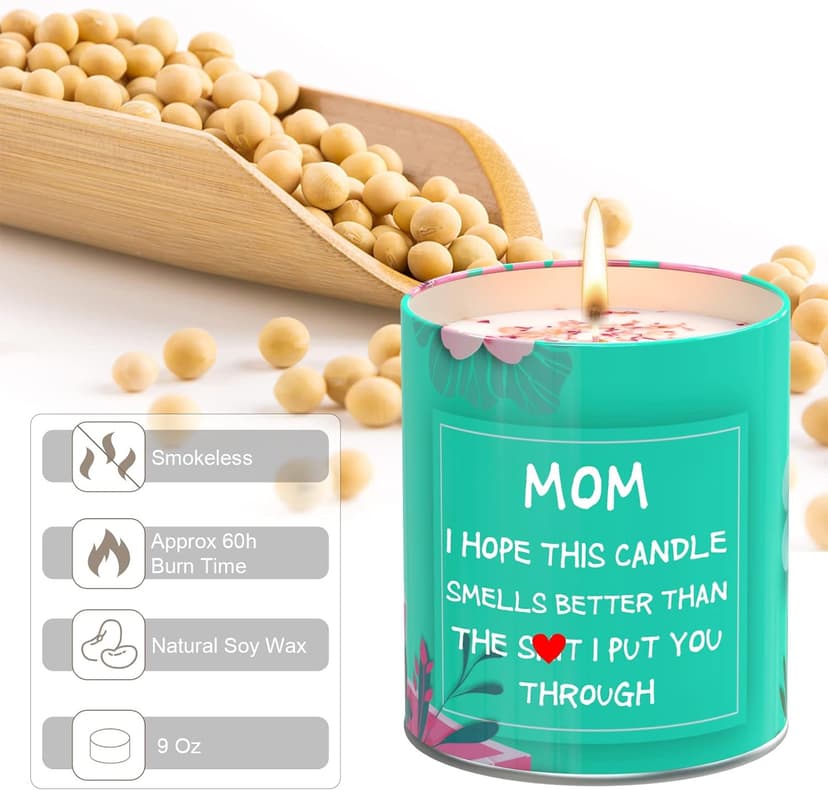 Mothers Day Gifts from Daughter,Son-Mom Scented Candles Funny Gifts Ideas for Mom,Mothers Day/Christmas Birthday Unique Gift for Mama,9oz