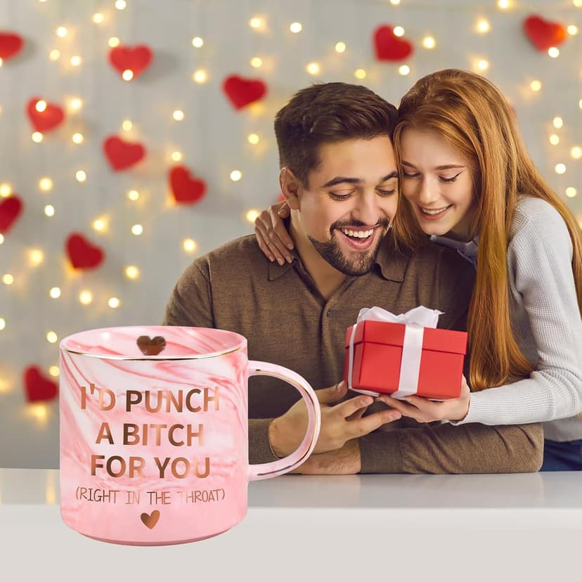 Birthday Gifts for Women Girlfriend Sister Friends, Valentines Day Gifts for Her, Galentines Mothers Day Mom Present for Mom Wife from Daughter Son, 12 OZ Funny Coffee Mug Christmas Stocking Stuffers